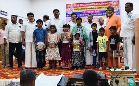 தெலுங்கு யுகாதி விழா முன்னிட்டு மாணவர்களுக்கு நலத்திட்ட உதவிகள்!!